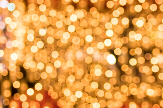 Close-up of glowing golden bokeh background