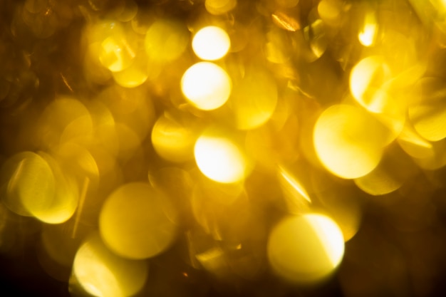 Free Photo close-up golden lights sparkling