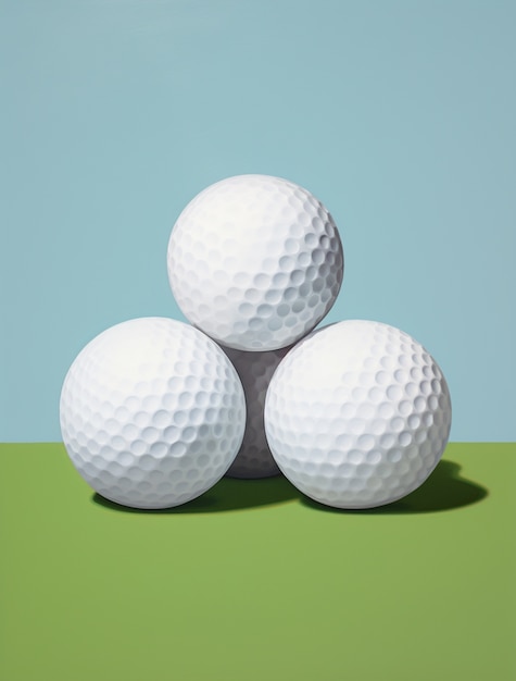 Free photo close up on golf balls