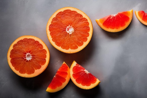 Free photo a close up of a grapefruit cut in half