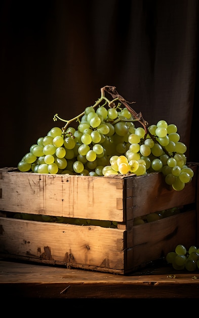 Close up on grapes seasonal fruit for winter