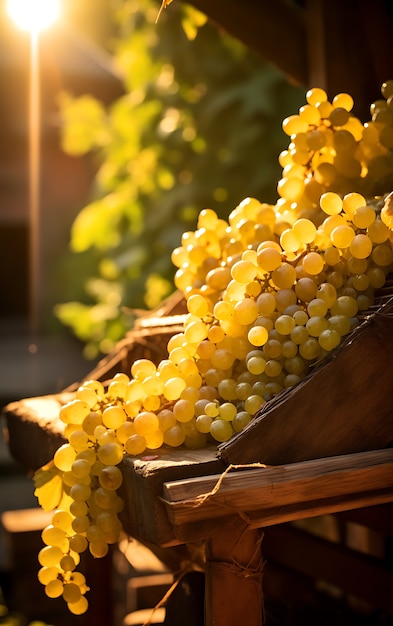 Close up on grapes seasonal fruit for winter