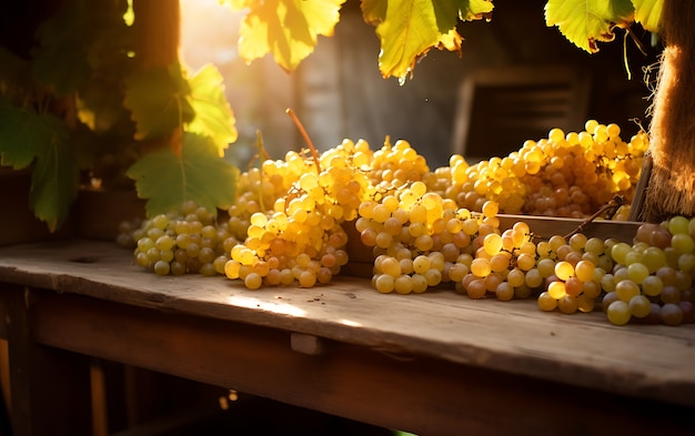 Close up on grapes seasonal fruits for winter