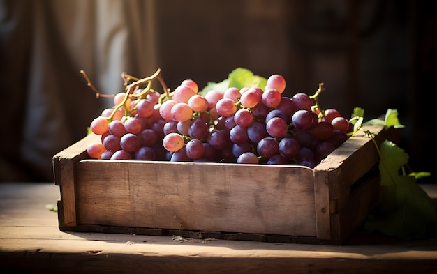 Close up on grapes seasonal fruits for winter