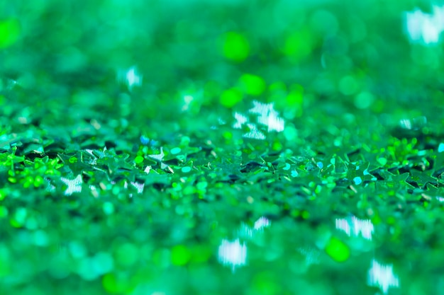 Free Photo close-up green confetti