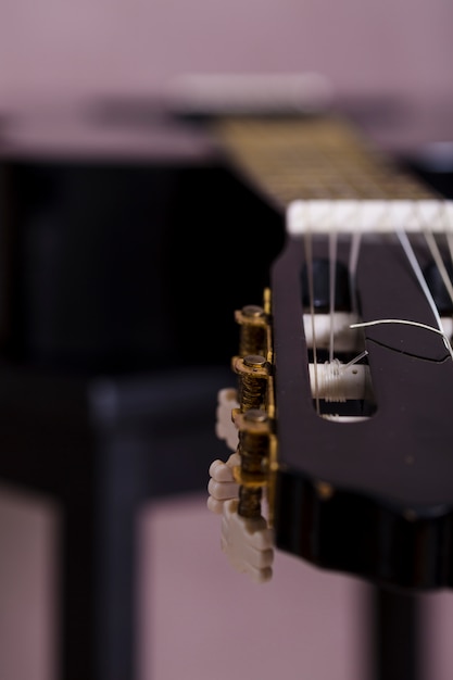 Close up of a guitar