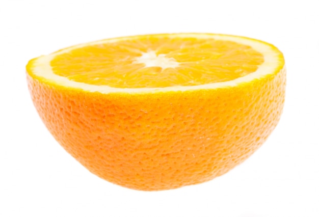 Free Photo close-up of half orange on white background