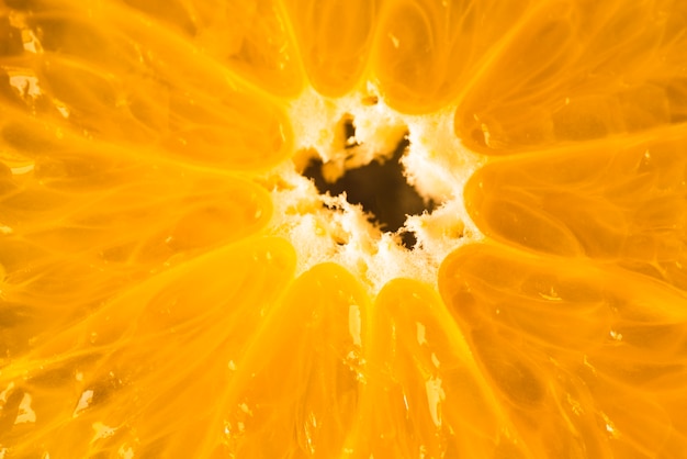 Free photo close-up of half sliced orange