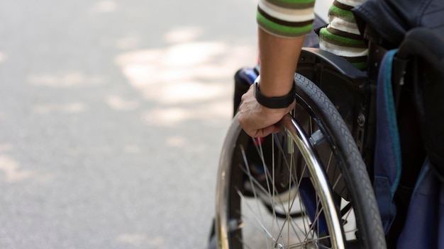 Free Photo close-up hand moving wheel