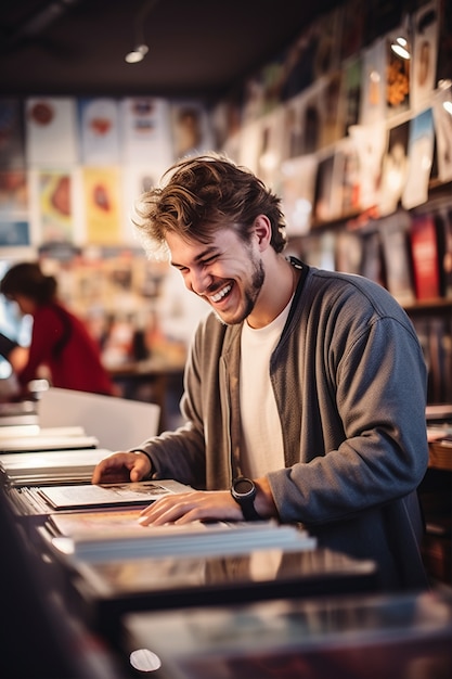 Close up on handsome man smiling