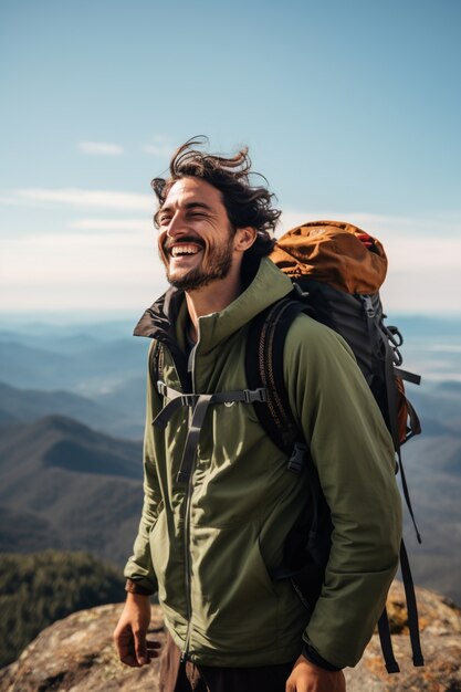 Close up on handsome man smiling