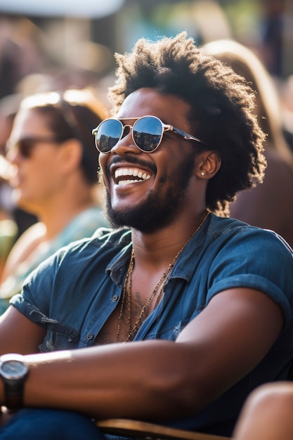 Close up on handsome man smiling