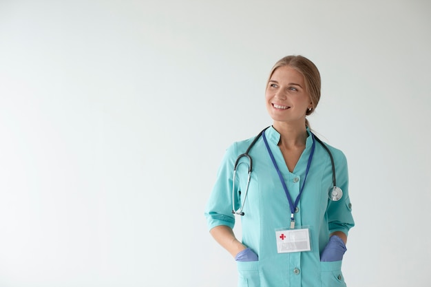 Free photo close up on health worker