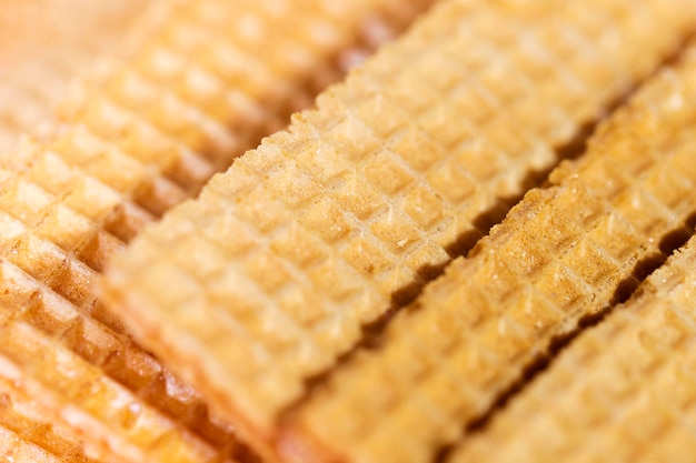 Close-up ice cream biscuit