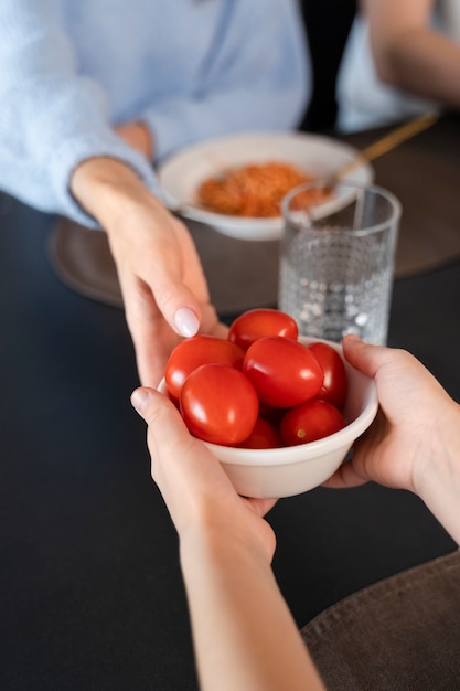 Close up on ingredients used for cooking