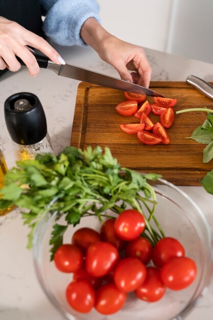 Close up on ingredients used for cooking