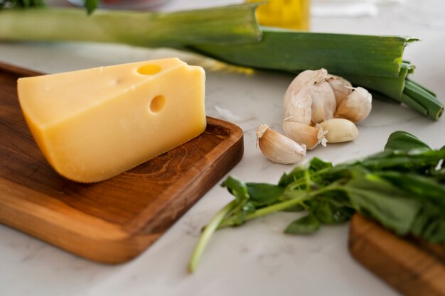 Close up on ingredients used for cooking