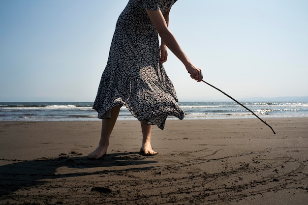 Free Photo close up japanese at beach