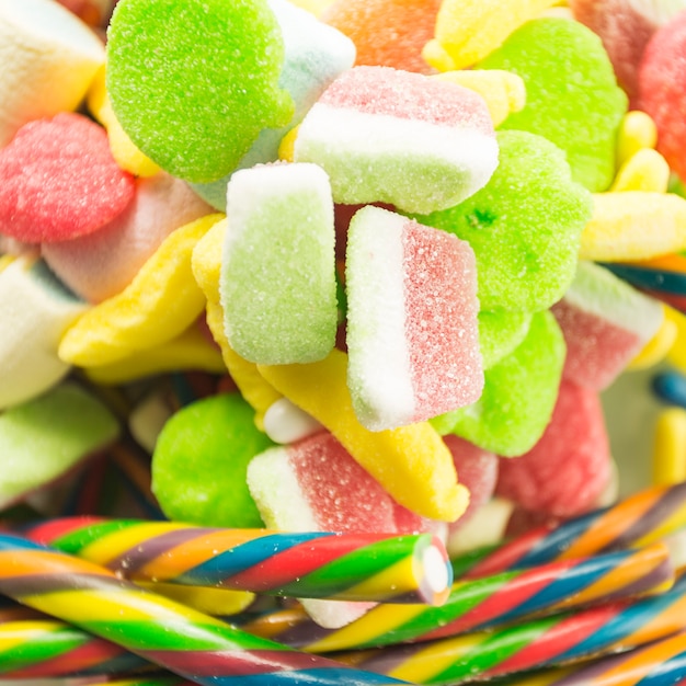 Close-up jelly candies