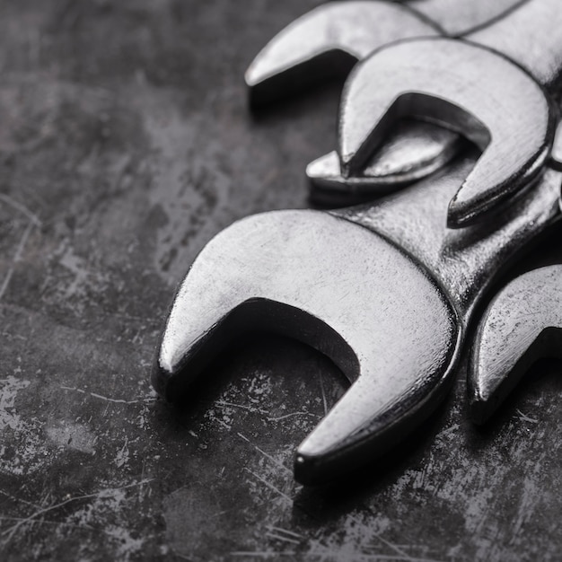 Free Photo close-up of keys made of metal