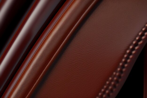 A close up of the leather in the back of a car