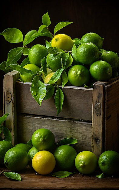 Close up on lime seasonal fruit for winter