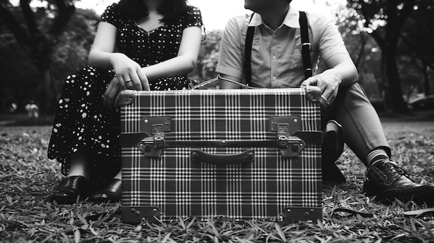 Free photo close up lovely couple enjoying picnic