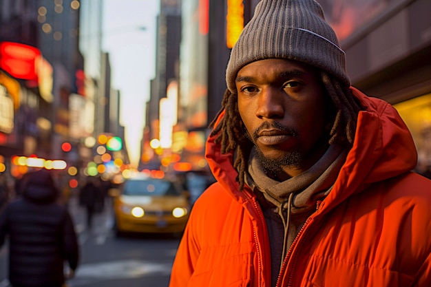 Close up on man on new york streets