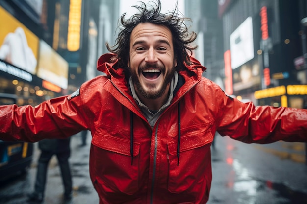 Free photo close up on man portrait in new york city