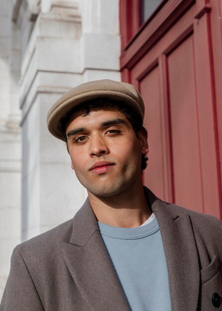 Close up man wearing hat