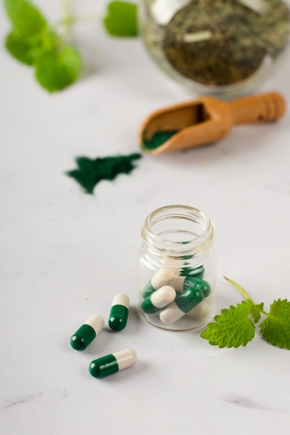 Close-up medical treatment on the table