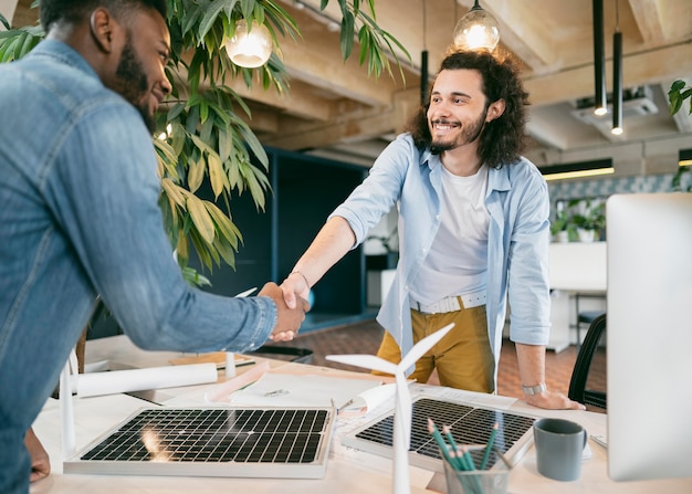 Close up men shaking hands