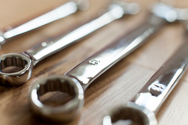 Close-up of metal tools