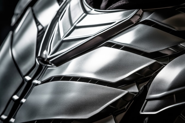 Free photo close up on metallic armour