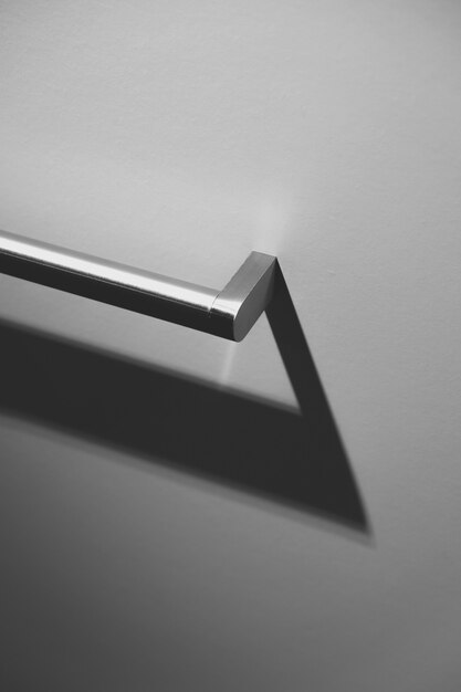 Close-up metallic drawer handle