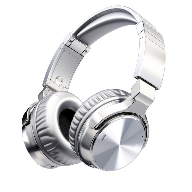 Free Photo close up on metallic headphones