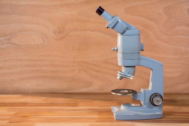 Free Photo close-up of microscope on a table