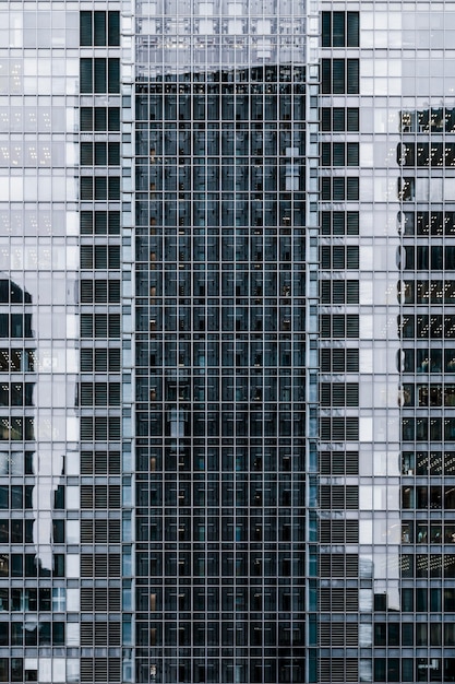 Close-up modern office buildings in the city