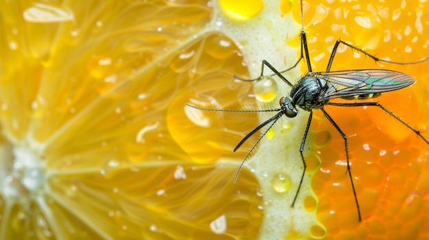 Free photo close up mosquito in nature