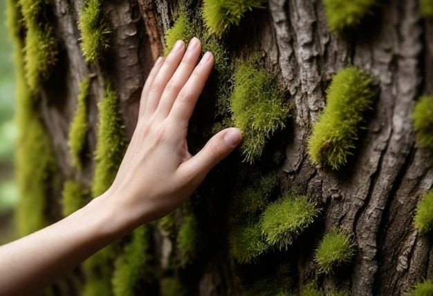 Free photo close up on moss in nature