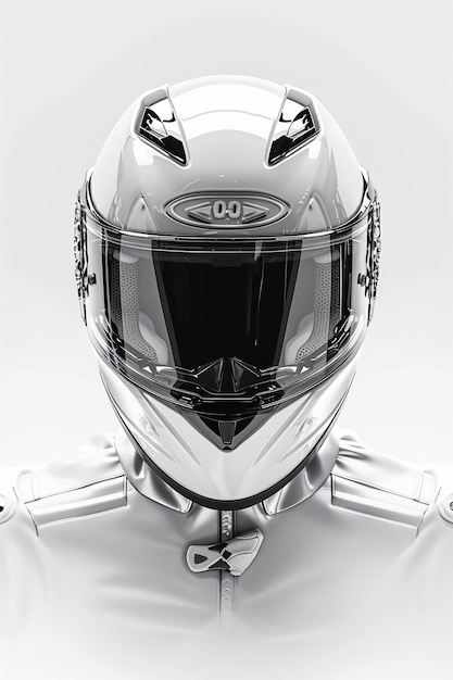 Close up on motorcycle helmet