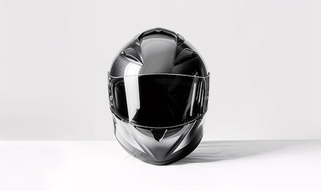 Close up on motorcycle helmet