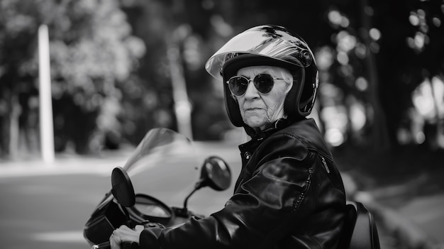 Free Photo close up on motorcycle helmet