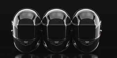 Free photo close up on motorcycle helmet