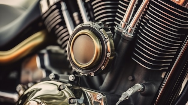 Close-up of motorcycle parts