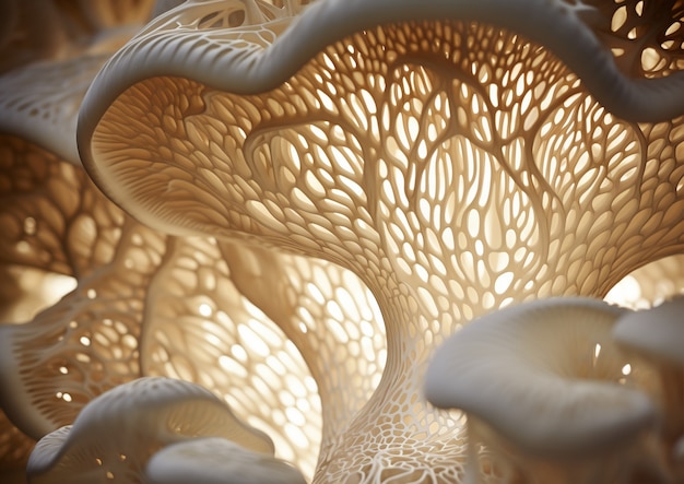 Free photo close-up of mushroom structure