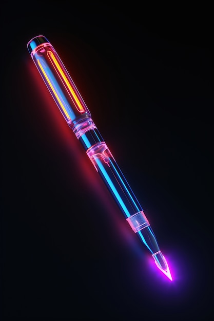 Free photo close up on neon pen