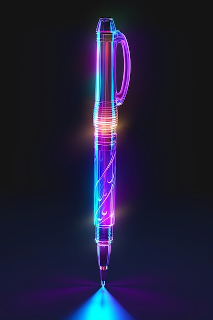 Free photo close up on neon pen