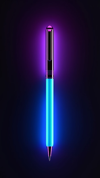 Free Photo close up on neon pen