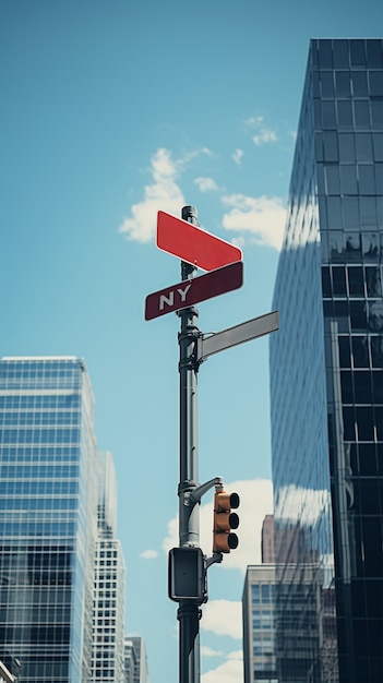 Free photo close up on new york street signs